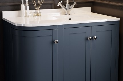 Indigo Curved Corner Basin Vanity Unit